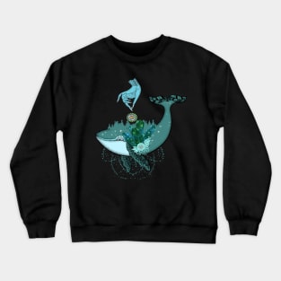 Whale in the universe Crewneck Sweatshirt